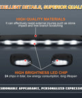 3 Pack LED Cab Marker Lights White Smoke Lens For Chevy Silverado 1500 2500HD 3500HD And GMC Sierra 1500 2500HD 3500HD