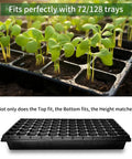Heavy Duty 1020 Seed Starter Trays No Holes, 21 by 11 inch plant nursery flats for 72/128 cell plug trays, seedlings growing