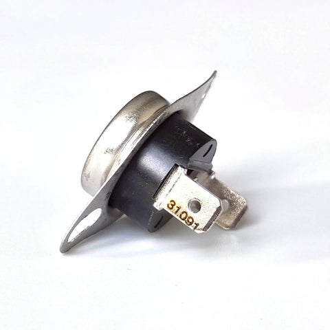 Side view of Drop In Limit Switch For RV Furnace 190F With Three Sixteenths Inch Terminals Replacement Part 31091 Safe Overheat Protection
