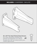 Face Frame Socket Set For Bottom Mount Drawer Slides White Finish Includes Left And Right Sockets And Mounting Hardware