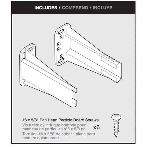 Face Frame Socket Set For Bottom Mount Drawer Slides White Finish Includes Left And Right Sockets And Mounting Hardware