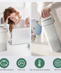 Portable Breast Milk Chiller With Digital Temp Display 22 Oz On The Fly Cooler shown with carry handle and temperature display.