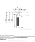 Top Shelf Pure Titanium Socket Head Cap Screws Pack Of 10 Size 5/16 By 1/2 Unc Thread Grade Two detailed technical drawing.
