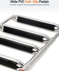 Wide PVC Anti-Slip Pedals of Badass 4 Step Telescoping Dock Ladder For Pontoon Boats And Yachts, showing durable design.