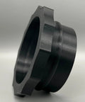 Side view of black 4-inch MagDuct magnetic dust-collector quick-disconnect fitting