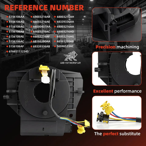 Premium Transfer Case Rear Output Shaft Seal For 2007 2018 Jeep Wrangler JK shown from the front, highlighting precision design and connectors.