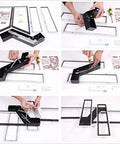 Assembly process of Remote Control Dimmable LED Ceiling Light With Four Rectangular Black Metal Acrylic Flush Mount Fixtures