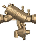 Pro Trade 1 1/2 Inch Bronze Reduced Pressure Principle Backflow Preventer Featuring Ezswap Modular Check, detailed view.