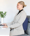 Premium Ergonomic Lumbar Support Cushion For Office Chair And Car Seats Provides Superior Lower Back Pain Relief shapes to spine.
