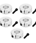 Top Tier Aluminum Alloy Shaft Collars 5 Pcs Two Thirds Inch Heavy Duty Clamping For Machinery Fixing And Positioning Keeps Load Slim Sick Flex Use In Your Garage Shop Always Reliable No Hassle Get Job Done Fast Smooth Day By Day. five aluminum shaft collars with screws