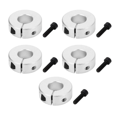 Top Tier Aluminum Alloy Shaft Collars 5 Pcs Two Thirds Inch Heavy Duty Clamping For Machinery Fixing And Positioning Keeps Load Slim Sick Flex Use In Your Garage Shop Always Reliable No Hassle Get Job Done Fast Smooth Day By Day. five aluminum shaft collars with screws