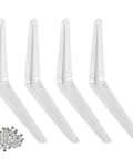 Durable Metal 6 X 8 Inch Wall Corner Shelf Brackets White Pack Of 4 With Screws Included Staggered Countersunk Holes