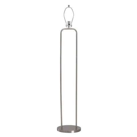 Duet Floor Lamp In Brushed Steel Finish For Modern Home Lighting 58 Inch Tall Arch Lamp With 16 Inch Wide Base And 10 Inch Extension