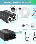 Headliner Star Light Kit With 1200 Pcs 0.03 Inch Fiber Optic Cables accessories, including power cords and remote control