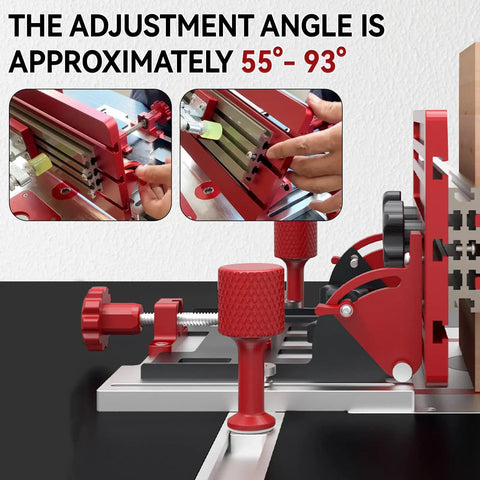 Adjustable Aluminum Table Saw Router Table Joinery Sled With Quick Clamps For Bevel And Coping Cuts Flexible DIY Woodworking Jig