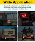 6 Inch Boat Trailer Lights Kit Submersible LED Rectangle Stop Turn Tail Lights With Marker Lights License Plate Light