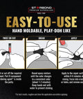 Instructions for using 2 Oz Epoxy Putty Stick for all-purpose repairs, showing twist, knead, and apply steps.