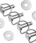Top Shelf Saddlebag Mount Pins For Harley Touring Quick Release Bail Studs Straight Shooter heavy duty chrome bolts with washers