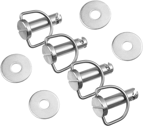 Top Shelf Saddlebag Mount Pins For Harley Touring Quick Release Bail Studs Straight Shooter heavy duty chrome bolts with washers