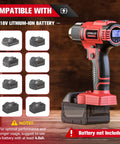 Cordless Heat Gun For Milwaukee 18V Battery Tool Only A Workhorse 350W Hot Air Gun With LCD Display on table, battery slot visible