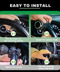 Steps to install Universal Steering Wheel Spinner Knob Ball Knob For Cars Trucks Mowers Forklifts Tractors Boats EZ Install