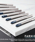 Front view of FarHIGH glass and tile drill bits, 6 mm (1/4 in), 10-pack, tungsten carbide tipped