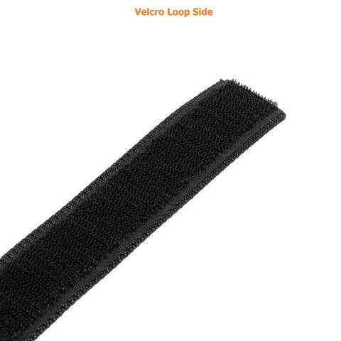 No Metal Buckle Nylon Belt One And Three Eighths Inch Wide No Scratch Hook And Loop Closure TSA Approved close-up of loop side