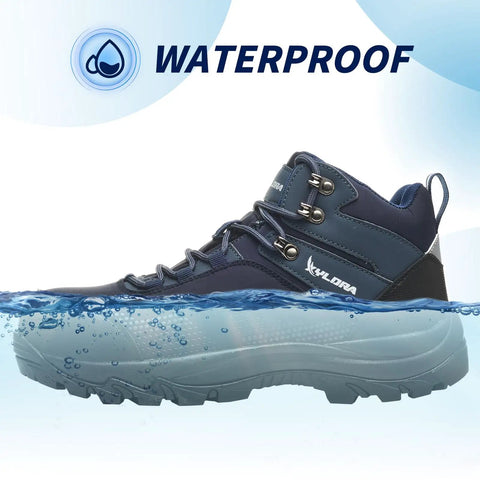 Hardcore Waterproof Steel Toe Work Boots For Men Featuring Wide Fit Heavy Duty Slip Resistant Treads And Ultra Lightweight Composite Safety Design With Killer Arch Support A Streamlined Urban Look And Zero Hassle Daily Grind Protection