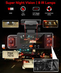 360 Degree Four Channel Dash Cam With FHD Front, Rear, And Inside Coverage, Dope 8 IR Night Vision display