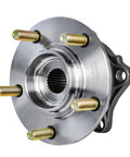 Front view of AWD 4-Piece Wheel Bearing Hub Kit For Mitsubishi Lancer 2008-2015 Front And Rear 5-Bolt Hubs With Encoder ABS Includes Driver And Passenger Sides Replacement