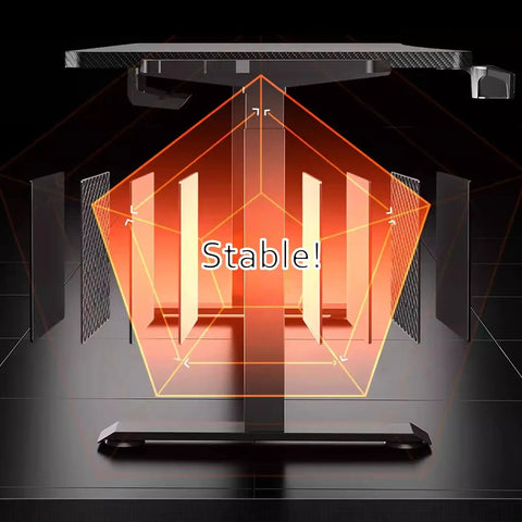 Silent Motor Sit Stand Desk With Glowing Led Ring And Three Memory Button Settings For Home Office Computer Workstation Quick Build Hits Different All Week, showing stable construction with vibrant design.