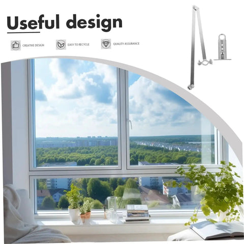 Manual Window Opener Bracket Kit With Crank Handle For Reliable Airflow Control Easy Install No Fuss Versatile For A Variety Of Window Types Ideal For Greenhouses Homes Offices And Workshops