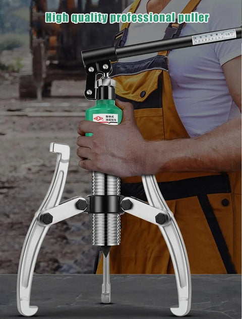Super Hydraulic Gear Puller Ten Ton Made From Tough Steel No Oil Leak Adjustable Jaws Yanks Bearings Fast Removes Stuck Hubs Cars Trucks Cost Effective Auto Repair Long Life Busy Garage Cranking Hard Against Seized Parts Daily, 2-jaw steel puller
