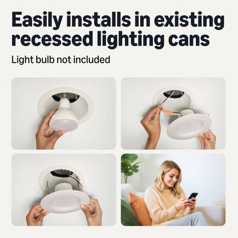 Smart Recessed Downlight Color Changing Led Bulb Works With Alexa Wifi Controlled 5 And 6 Inch Ceiling Light Dimmable Ambient Room Setup Game Changer Smooth Tech Vibes Set It And Forget It Ease
