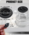 10 Pack Trailer Wheel Hub Dust Caps And Grease Plugs Rubber Construction EZ Lube Compatible shown with dimensions in hand