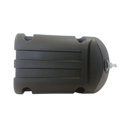 Road Ready Heavy Duty Portable Hand Washing Station Featuring A Roomy 6.6 Gallon Water Tank And No Fuss Soap Dispenser For Outdoor Job Sites And Weekend Hangouts - top view of black water tank.