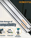 Nail Those Long Cuts With This Heavy Duty Track Saw Extension Kit Featuring Two Extruded Aluminum Guide Rails And Rock Solid Splice Connectors For Makita Or Festool Woodwork Projects with Track Saws and Router.