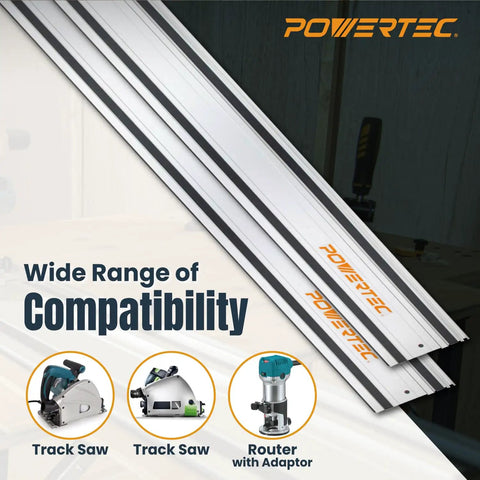Nail Those Long Cuts With This Heavy Duty Track Saw Extension Kit Featuring Two Extruded Aluminum Guide Rails And Rock Solid Splice Connectors For Makita Or Festool Woodwork Projects with Track Saws and Router.