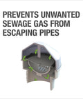 Top Tier Air Admittance Valve Trap Pack, detailed view showing mechanism to prevent sewage gas for DWV systems.