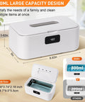 Ultrasonic Jewelry Cleaner Pro 28oz 800ml 49KHz Deep Clean with LED display and large 800ml tank for family use on table.