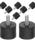 Adjustable M6 Threaded Furniture Levelers With Rubber Pads For Easy Height Adjustment And Easy Installation Anti Slip And Noise Reducing Furniture Leg Leveling Feet For Quiet Floor Friendly Homes, black