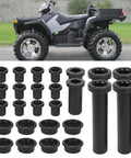 Rear Suspension Bushings Kit For Polaris Sportsman 500 HO 4X4 2003 To 2005 Replacement MG1282101AZ High Quality ABS Wear Resistant Bolt In Improves Ride Handling OEM Style Control Arm Bushings For ATV Quad, 26-piece black ABS set