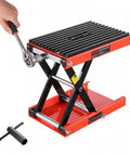 Heavy Duty Motorcycle Lift Stand With 1200 Lbs Capacity, Deepened Anti Slip Rubber, Solid Steel Scissor Jack With Ratchet And Crank
