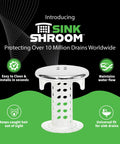 Keep Ya Bathroom Sink Running Smooth With This Silicone Drain Protector Hair Catcher Strainer Snare, white with holes design.