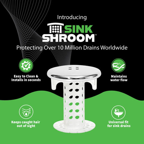 Keep Ya Bathroom Sink Running Smooth With This Silicone Drain Protector Hair Catcher Strainer Snare, white with holes design.