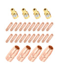 Premium 28 Piece.030 Inch Mig Welding Gun Consumables Kit Fully Compatible With Miller Millermatic Macho Welders Hobart H9 H10 Torch. Set includes copper contact tips and gas nozzles.