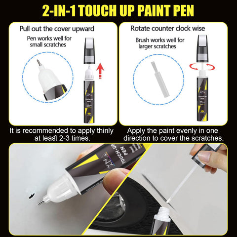 Ford Exact Color Touch Up Paint Kit For Nicks And Chips 2 In 1 Quick And Easy Car Scratch Repair With Exact Color Match Oxford White Z1 application instructions