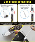 Instructions for using Volvo Exact Color Matched Scratch Repair Kit 2 In 1 Touch Up Paint for car scratch removal on XC60 XC40