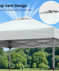 Pop Up Canopy Tent With Sidewalls 10x10ft One Push Setup 10 Person Party Gazebo Portable Outdoor Sun Shade For Events Parties Camping And Commercial Use Silver Top White Frame with vent design