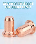 IPT60 Plasma Cutter Consumables Kit 23 Piece Replacement Set With Electrodes Nozzles Swirl Ring Retaining Cap Stand Off For ARCCAPTAIN CUT55 Non HF CUT60 Non HF Compatibility Premium Quality Replacement Parts To Keep Your Cutter Runnin Strong - Copper nozzles detail